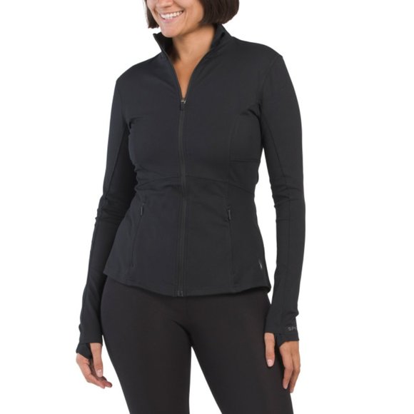 Spyder Jackets & Coats Spyder Black Mock Neck Yoga Jacket Poshmark